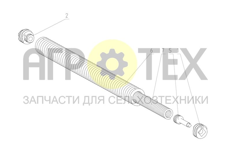 Пружина сдвоенная (3518050-13610) (№6 на схеме)